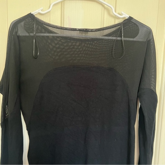 We the Free Save Tonight Mesh Black Long Sleeve Top - Picture 7 of 11